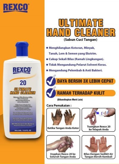 Rexco 20 Sabun Cuci Tangan (Hand Cleaner) 443.5 Ml - Gambar 2