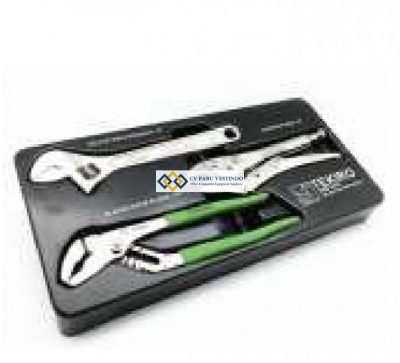 Tool Setkunci Inggris 3 Pcs - Adjustable Wrench Set With Tool Tray