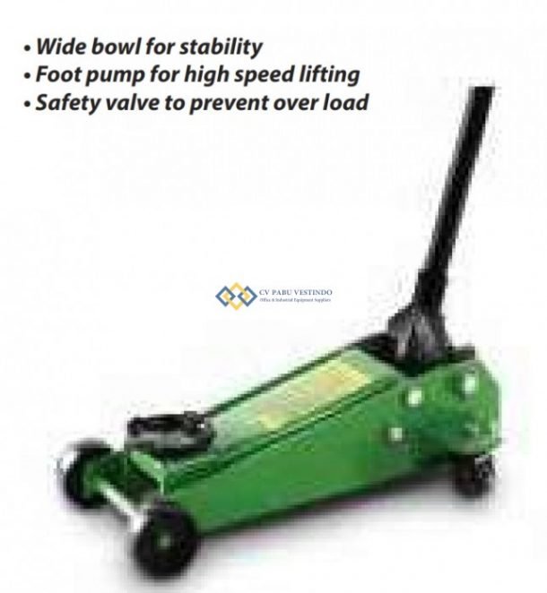Dongkrak Buaya (Pendek) Hydraulic Floor Jack With Foot Pump Size 3