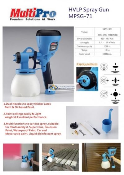 Spray Gun Elektrik Multipro Esp-99 Hp - Gambar 2