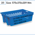 Green Leaf 2201 L Keranjang Box Container Berlubang Plastik Serbaguna Industri wadah