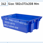 Green Leaf 2201 P Box Container Keranjang rapat Plastik Serbaguna Industri wadah