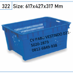 Green Leaf 2202 L Keranjang Box Container Berlubang Plastik Serbaguna Industri wadah