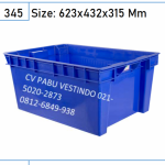 Green Leaf 2202 P Box Container Keranjang rapat Plastik Serbaguna Industri wadah