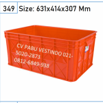 Green Leaf 2227 P Box Container Keranjang rapat Plastik Serbaguna Industri wadah