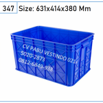 Green Leaf 2228 P Box Container Keranjang rapat Plastik Serbaguna Industri wadah