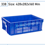 Green Leaf 2245 P Box Container Keranjang rapat Plastik Serbaguna Industri wadah