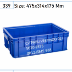 2246 Box Keranjang Container Green Leaf 2246 P Box Container Keranjang rapat Plastik Serbaguna Industri wadah