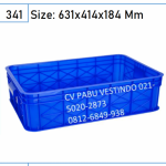 2291 Box Keranjang Container Green Leaf 2291 P Box Container Keranjang rapat Plastik Serbaguna Industri wadah