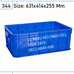 2293 Box Keranjang Container Green Leaf 2293 P Box Container Keranjang rapat Plastik Serbaguna Industri wadah
