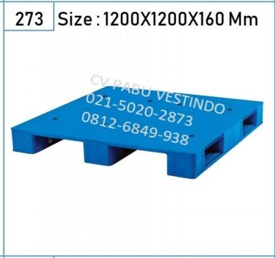 Pallet Plastik NPR-1212 4 Way Entry, Solid Surface, Forklift, Handlift - Gambar 2