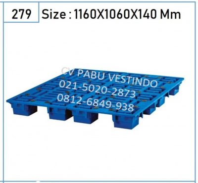 Pallet Plastik P-04 4 Way Entry, Forklift, Flooring only - Gambar 2
