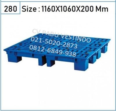 Pallet Plastik P-044 4 Way Entry, Forklift, Flooring only - Gambar 2