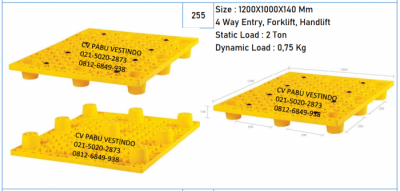 Pallet Plastik NPF-1210 4 Way Entry, Forklift, Handlift
