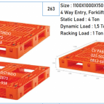 Pallet Plastik 4 Way Entry, Forklift, Handlift NPL-1110 Rabbit NPL-1110 Pallet Plastik 4 Way Entry, Forklift, Handlift Kapasitas Static Load 4 Ton Dynamic 1,5 Ton Racking 1 Ton