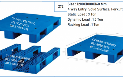 Pallet Plastik 4 Way Entry, Solid Surface, Forklift, Handlift NPR-1210N