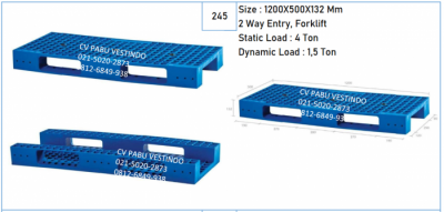 Pallet Plastik NPS-1205 2 Way Entry, Forklift