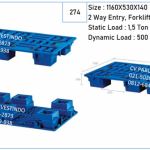 Pallet Plastik 2 Way Entry, Forklift, Handlift P-011 Rabbit P-011 Pallet Plastik 2 Way Entry, Forklift, Handlift Kapasitas Static Load 1,5 Ton Dynamic 500 Kg