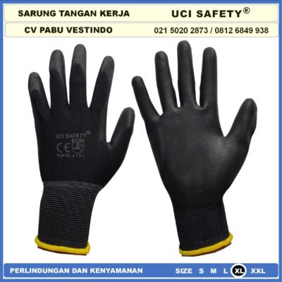 Uci Safety Sarung Tangan Hand Gloves Mekanik Bengkel otomotif Kerja - Gambar 2