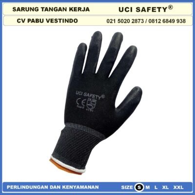 Sarung Tangan Sarung Tangan Safety Kerja Bahan Nylon Packing, Kerja, Elektronik PU Static Statis Multi Purpose Polyester Multitask Sarung Tangan Polyurethane Karet Kerja Uci Safety - Gambar 5