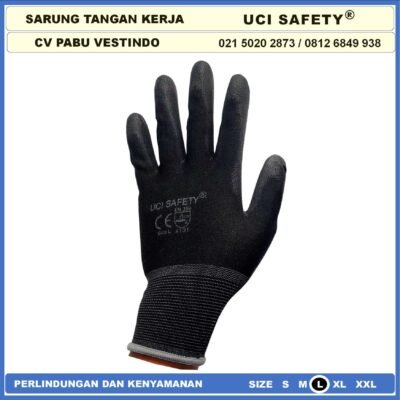 Sarung Tangan Palm Fit Montir Bagunan Motor Elektronik Assembly Multitask Karet Anti Slip Telapak Tangan dilapisi karet Statis