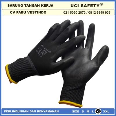 Sarung Tangan Pengaman kerja Elektronik Assembly Statis PU Palmfit - Gambar 5