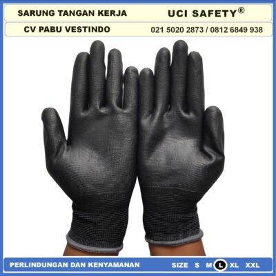 Uci Safety Sarung Tangan Hand Gloves Mekanik Bengkel otomotif Kerja - Gambar 4