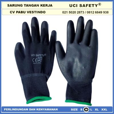 Sarung Tangan Uci Safety Satpam Anti Slip Industri Pabrik Hand Gloves - Gambar 8