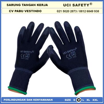 Sarung Tangan Telapak Tangan dilapisi karet Packing Static Palm Fit - Gambar 2