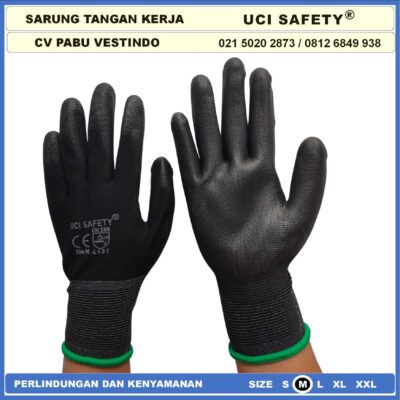 Sarung Tangan Telapak Tangan dilapisi karet Packing Static Palm Fit - Gambar 6