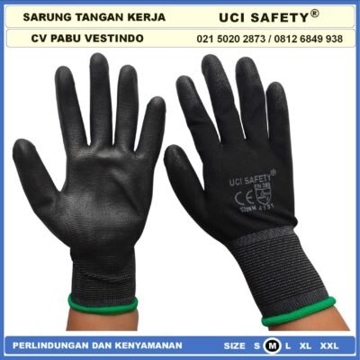 Uci Safety Berkebun Sarung Tangan Palm Fit Safety Gloves Anti Slip - Gambar 7