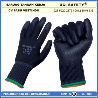 Uci Safety Sarung Tangan Palm Fit Ukuran S,M, L, XL Safety Gloves - Gambar 6
