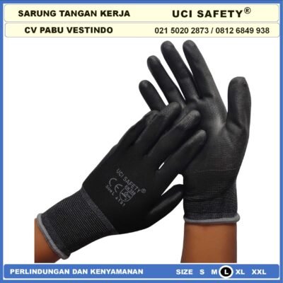 Uci Safety Sarung Tangan Multi Purpose Polyurethane Karet Palm Fit - Gambar 3