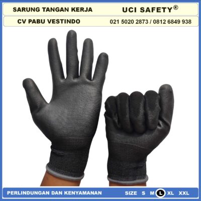 Sarung Tangan Telapak Tangan dilapisi karet Packing Static Palm Fit - Gambar 8