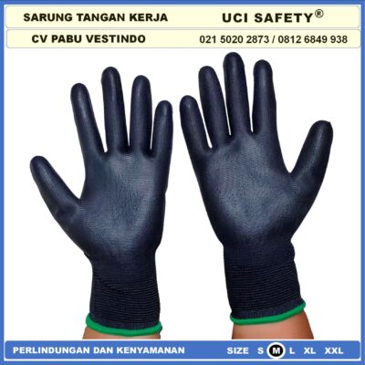 Sarung Tangan Telapak Tangan dilapisi karet Packing Static Palm Fit