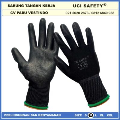 Sarung Tangan Pengaman kerja Elektronik Assembly Statis PU Palmfit