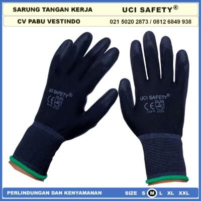 Uci Safety Sarung Tangan Karet Palm Fit Palmfit Safety Gloves Proyek - Gambar 8