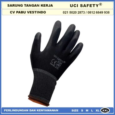 Uci Safety Sarung Tangan Statis Multitask Polyurethane Kerja Motor - Gambar 3
