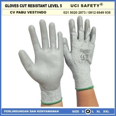 Cut Resistant Anti Pisau Potong Pabrik Ukuran M & L Uci Safety - Gambar 7