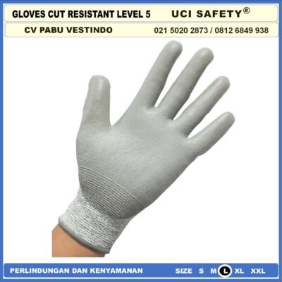 Anti Sayat Cut Resistant safety Gloves Anti Benda Tajam Anti Pisau Potong Anti Gores Hand Gloves Anti Licin Anti Slip Anti Iris - Gambar 3