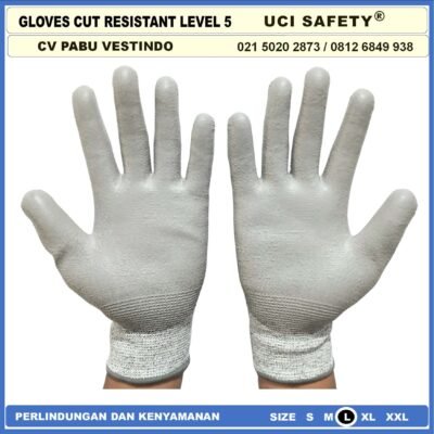 Anti Sayat safety Gloves Anti Pisau Potong Anti Licin Slip Iris - Gambar 8