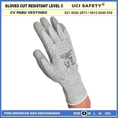 Anti Potong Anti Sayat Cut Resistant safety Gloves Anti Benda Tajam Uci Safety Anti Pisau Potong Anti Gores Hand Gloves cutting silet - Gambar 8