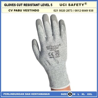 Uci Safety Tebal Motor, Berkebun, Mekanik, Bengkel, Tukang Sarung Tangan 4543 Karet Polyurethane Sarung Tangan Anti Potong Anti Sayat - Gambar 7