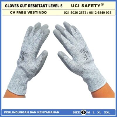 Anti Potong Anti Sayat Cut Resistant safety Gloves Anti Benda Tajam Uci Safety Anti Pisau Potong Anti Gores Hand Gloves cutting silet - Gambar 7