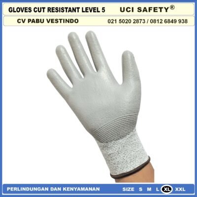 Uci Safety Anti Sayat Cut Resistant safety Gloves Anti Benda Tajam Anti Pisau Potong Anti Gores Hand Gloves Anti Licin Anti Slip Anti Iris - Gambar 9