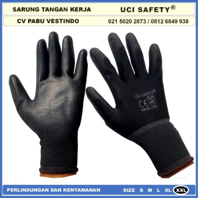 Sarung Tangan Telapak Tangan dilapisi karet Packing Static Palm Fit - Gambar 7