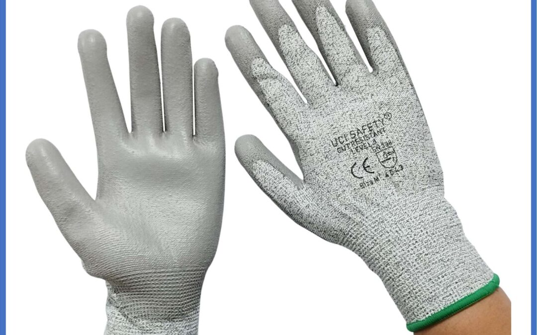 Anti Sayat Cut Resistant safety Gloves Anti Benda Tajam Anti Pisau Potong Anti Gores Hand Gloves Anti Licin Anti Slip Anti Iris Coating Karet Telapak Tangan dilapisi karet