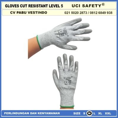 Anti Sayat Cut Resistant safety Gloves Anti Benda Tajam - Gambar 3
