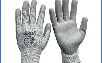 Anti Licin Anti Slip Anti Iris Coating Karet Telapak Tangan dilapisi karet Warna Abu Abu Pengaman kerja Sarung Tangan Safety Kerja Safety Gloves Kawat Besi Baja Kaca Pabrik industri