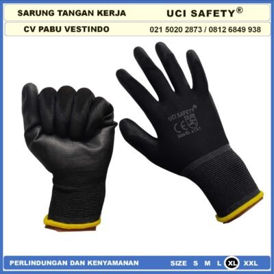 Uci Safety Sarung Tangan Statis Multitask Polyurethane Kerja Motor - Gambar 2